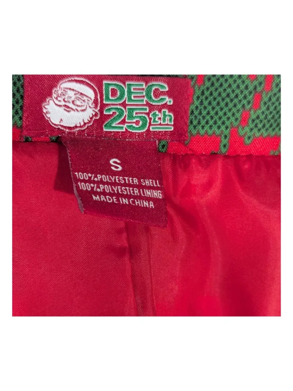 DEC 25th Men’s Christmas Blazer S Red Green Houndstooth Holiday Party